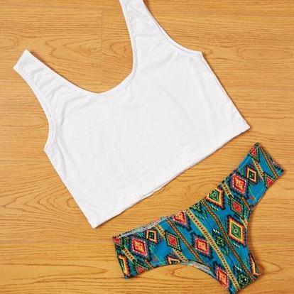Fashion Printing Pineapple Bikini Swimwear Set