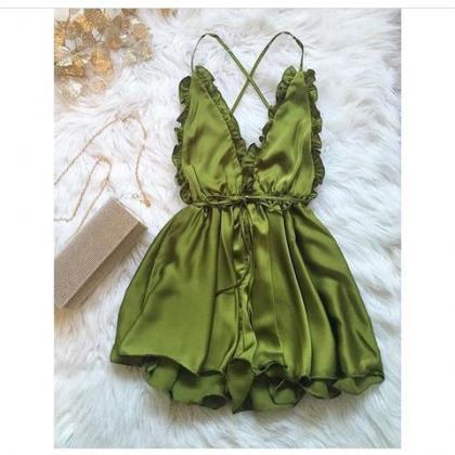 Fashion Sexy Sling Backless Jumpsuit