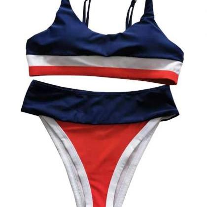 Sexy Solid Color Swimsuit Bikini Set Swimwear