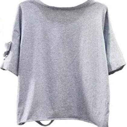 Fashion Print Short Sleeve Tops T-shirt