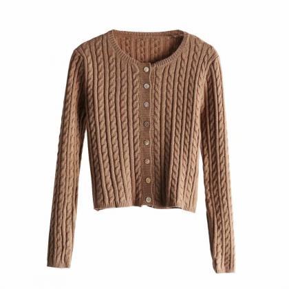Cardigan Long Sleeve Knitting Sweater