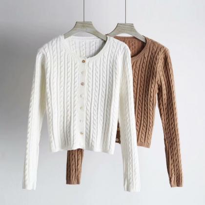 Cardigan Long Sleeve Knitting Sweater