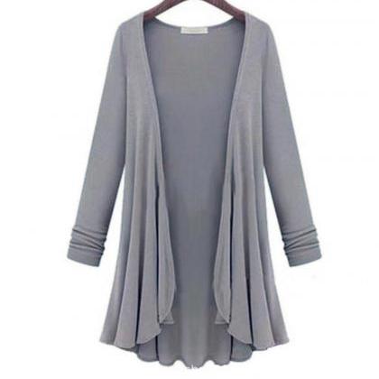 Luxe Draped Open Front Cardigan