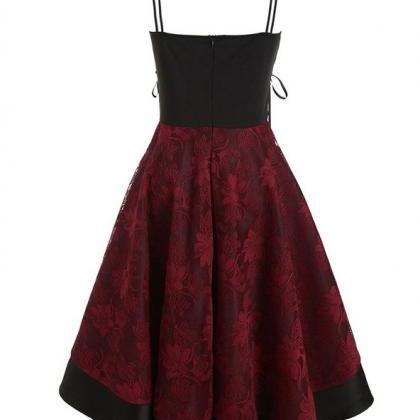 Hollow Sling Lace Irregular Dress
