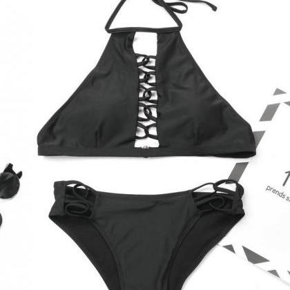 Sexy Drawstring Swimsuit Bikini Set