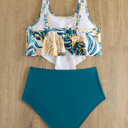 High Waist Print Bikini Sets Swimsuit