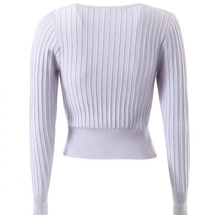 Cardigan Crop Knitted Tether Top