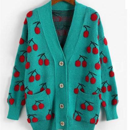 Cardigan Button Up Dual Pocket Knitted Coat
