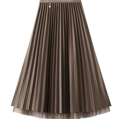 Women Fashion Solid Color Skirt