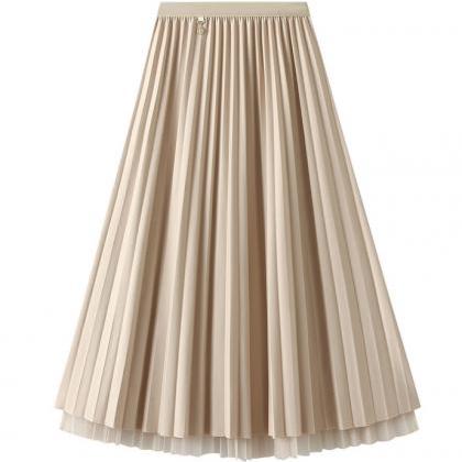 Women Fashion Solid Color Skirt