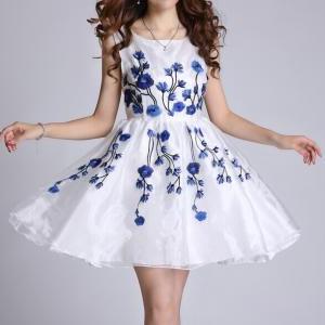 Embroidery Embroidered Dress Ax073004ax