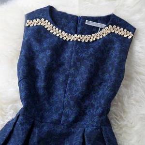 Sweet embroidered sleeveless dress ..