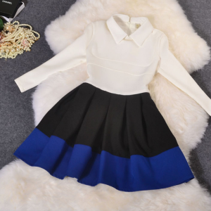 Slim Stretch Cotton Long-sleeved Dress Ax082806ax