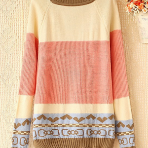 Cute Bow Stitching Loose Sweater Ax090211ax