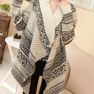 Shawl Long-sleeved Sweater Coat Ax090302ax