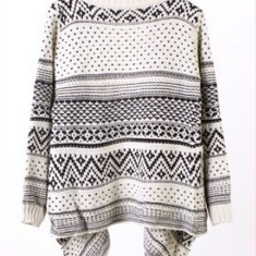 Shawl Long-sleeved Sweater Coat Ax090302ax