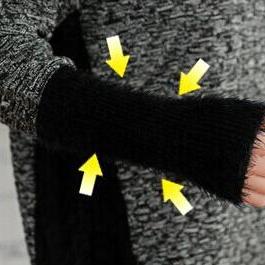 Loose Stitching Round Neck Knit Sweater Ax090903ax