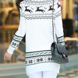 Long-sleeved Round Neck Knit Sweater Ax091003ax
