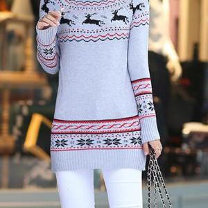 Long-sleeved Round Neck Knit Sweater Ax091003ax