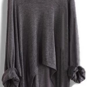 Long-sleeved Knit Blouse Knit Shirt Hollow..