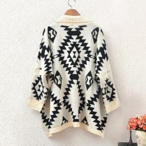 Knitted Shawl Cardigan Sweater Ax091201ax