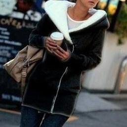 Fashion Zipper Hooded Sweater Coat Ax091208ax