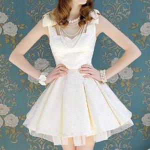 Fashion Bow Sleeveless Dress Ax091606ax