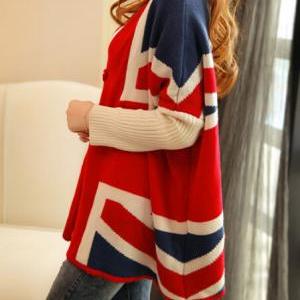 M Flag Knit Cardigan Sweater Jacket Ax091807ax