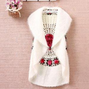 Fashion Embroidered Knit Cardigan Jacket..