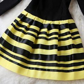 Fashionable Stripe Dress Ax092701ax