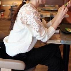 Shoulder Pearl Lace Knitting Ax100403ax