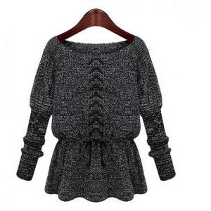 Round Neck Long-sleeved Sweater Ax101301ax