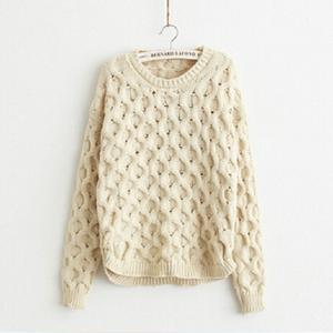 Round Neck Long-sleeved Sweater Ax101812ax