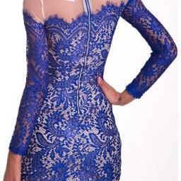 Sexy Lace Long-sleeved Dress Ax102501ax