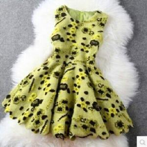 Fashion Sleeveless Vest Dress Ax110101ax