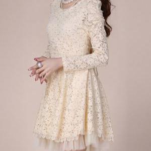 Long-sleeved Lace Dress Ax110210ax