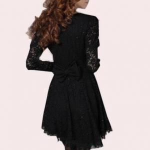 Long-sleeved Lace Dress Ax110210ax