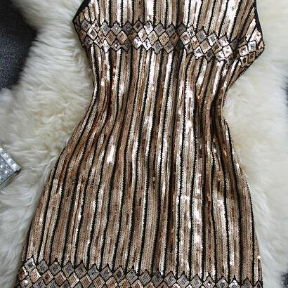 Net Yarn Sequined Dress Ax41804ax