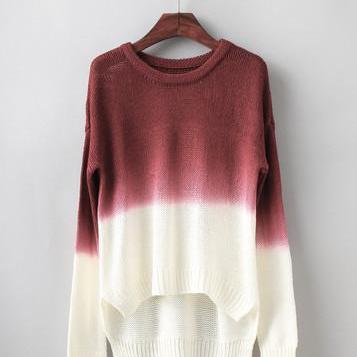 Fashion Long-sleeved Knit Sweater