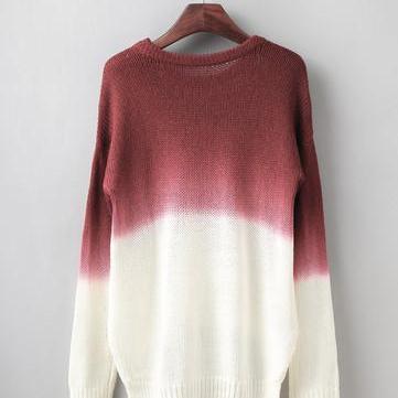 Fashion Long-sleeved Knit Sweater