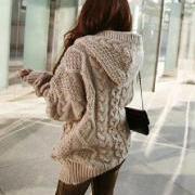 Loose knit cardigan sweater jacket AX091808ax