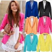 Fashion Candy Color Small Suit Jacket