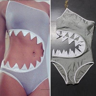 Sexy Shark Mouth Shaped One-Piece Bikini Swimwear AX40128ax