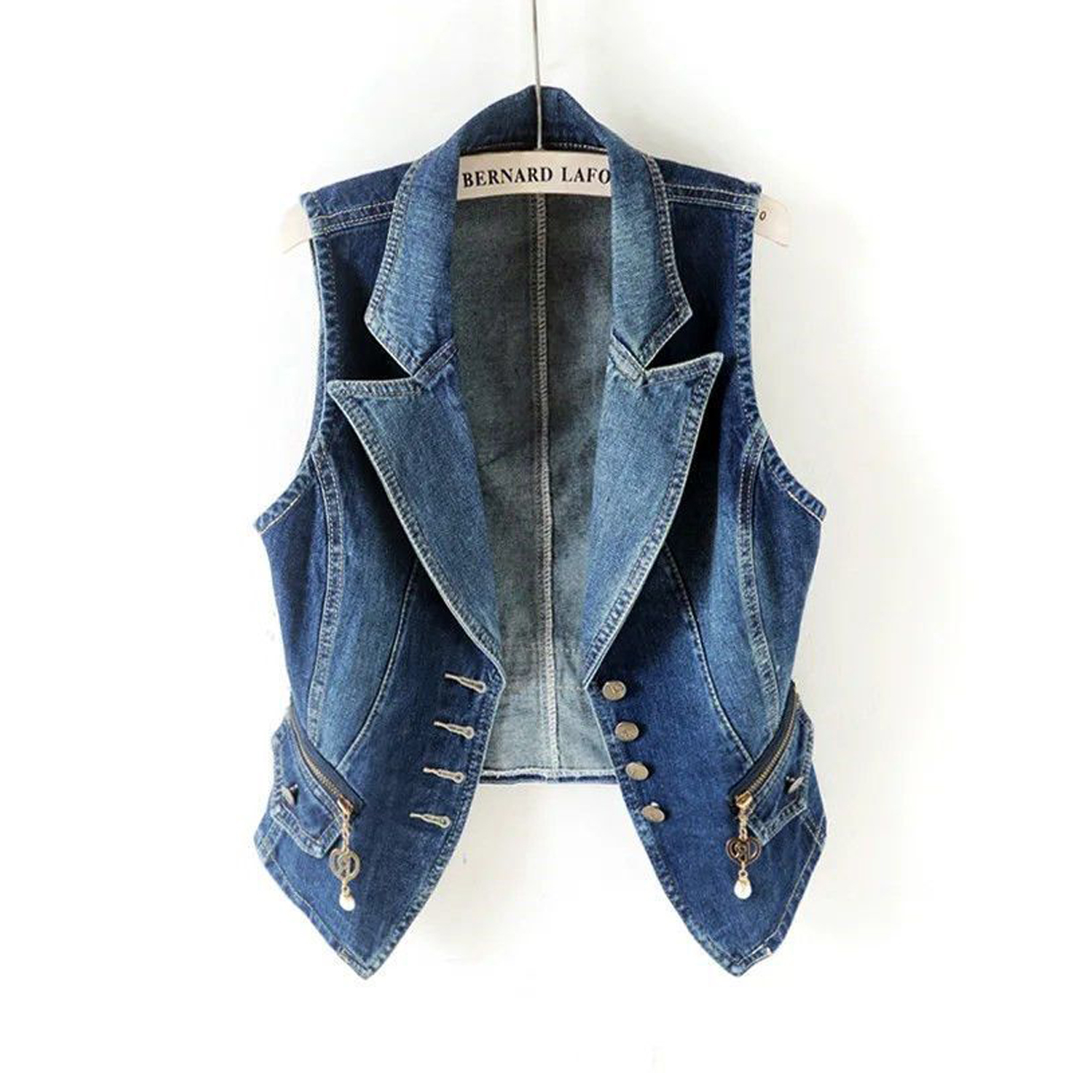 Women Sleeveless Loose Denim Vest Top on Luulla
