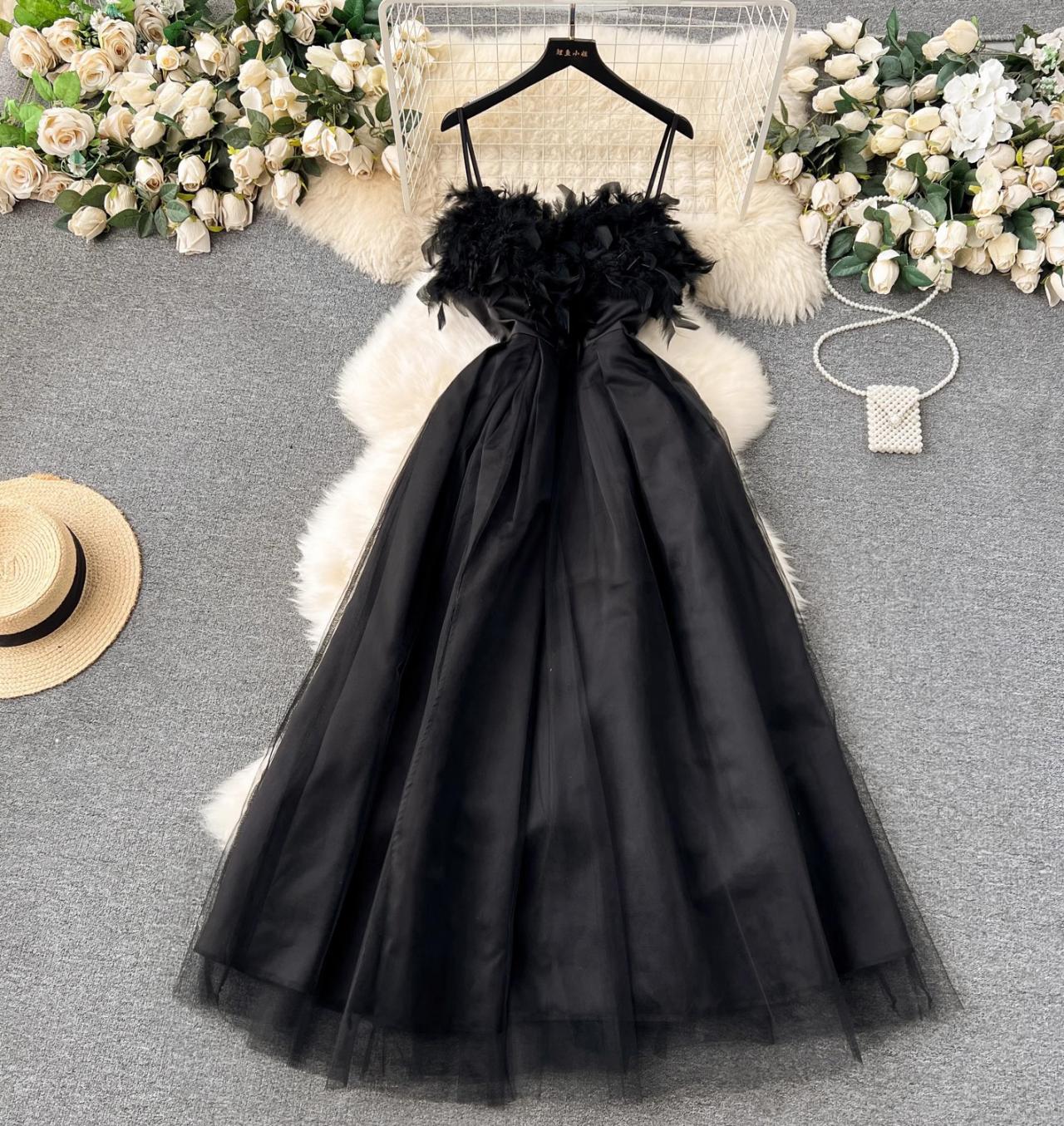 chinese dress ladies Formal Feather Sequin Gorgeous White Mesh Slit Prom Dress – sunifty