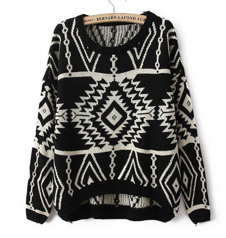 Irregular Loose Knit Sweater Ax090408ax