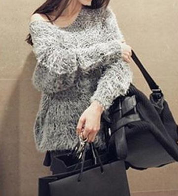 Layered Style Round Neck Knit Cardigan YLS0989