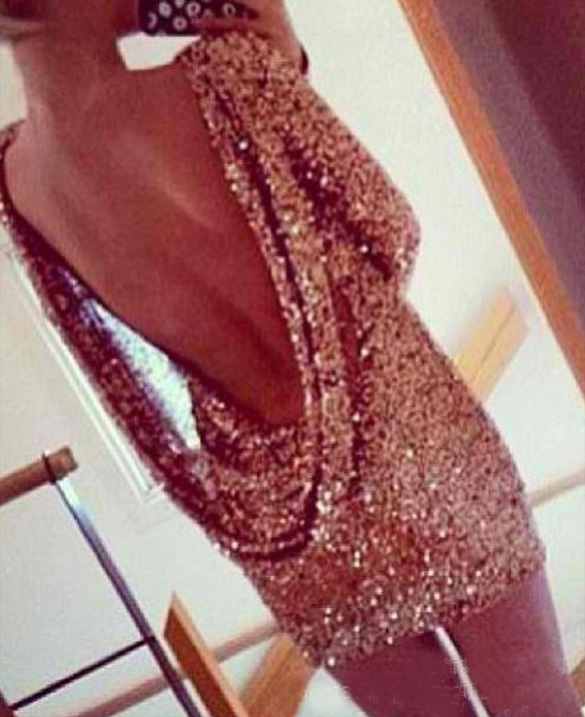 Sexy Backless Sequined Dresses Ax090702az