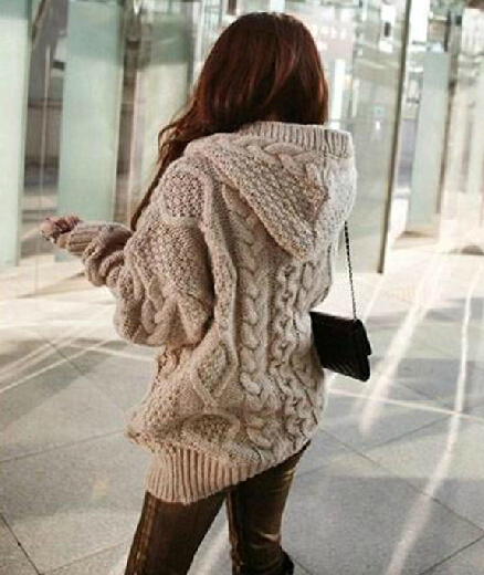 Loose Knit Cardigan Sweater Jacket Ax091808ax