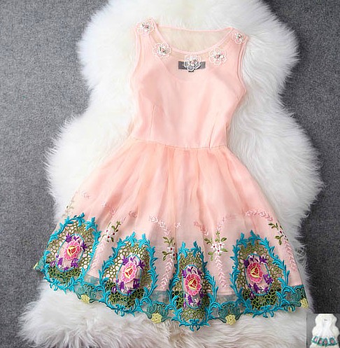 Summer High- Beaded Embroidery Princess Dress Ax100102ax